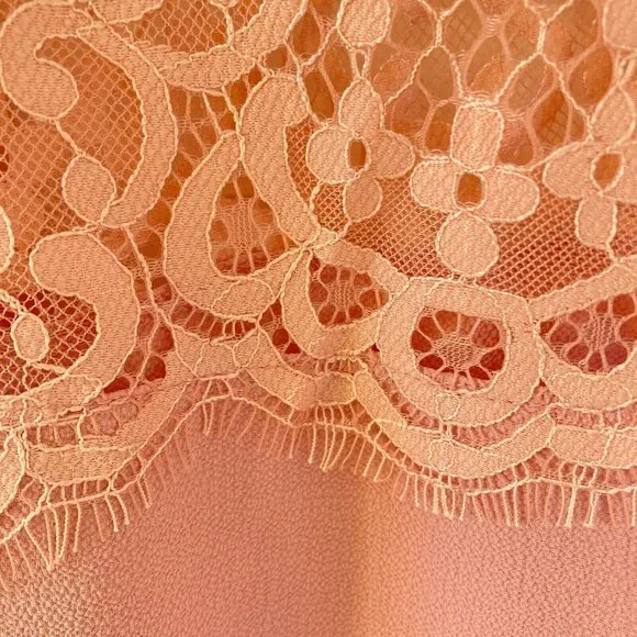 Papaya Women's Dusty Pink With Lace Detailing Long Sleeve Blouse Top Size UK 16 - Picture 5 of 12